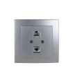 TOMA 2 RJ45 CAT 6  PLATA EMPOTRAR SERIE 8000