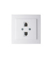TOMA TFNO 2 X RJ11  BLANCO EMPOTRAR SERIE 8000