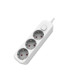 BASE MULTIPLE 3 TOMAS CON INTERRUPTOR 1.5 METROS BLANCA