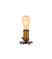 PORTALAMPARAS REGULADOR VINTAGE LATON ENVEJECIDO  E27 + CABLE 2X0.75  NEGRO 2 METROS