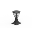 FAROL SOBREMURO MODERNO PC + PP E27 NEGRO