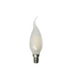LAMPARA VELA FILAMENTO LED PUNTA TORCIDA E14 4W 2700K 360º 230V MATE