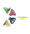 LAMPARA DICROICA CERRADA 60º50W.12V. AXIAL AMARILL