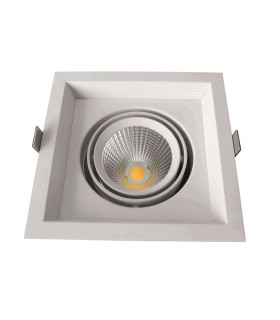 DOWNLIGHT LED EMPOTRABLE SERIE MALTA PF mayor que 0,9 CORTE 115x115MM 10W 3000K 38º 230V BLANCO
