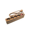 BASE IV T/T + CABLE 3 X 1,5 MADERA CON INTERRUPTOR
