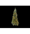 MEDIO ARBOL DE NAVIDAD DE PARED  DECORACION PIÑAS BOLITAS ROJAS 190 LEDS 6W 2700K 230V IP44 alto 210cm ancho 126cm