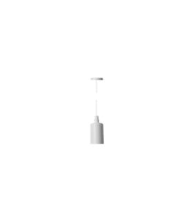 CONJUNTO FLORON+1M CABLE+ PORTALAMPARAS LARGO E27 BLANCO