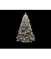 ARBOL DE NAVIDAD DECORACION PIÑAS BOLITAS ROJAS Y NIEVE 210 LEDS 2700K 230V IP44 alto 210cm ancho 126cm