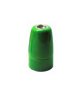 PORTALAMPARAS CERAMICO VINTAGE E14 VERDE CLARO