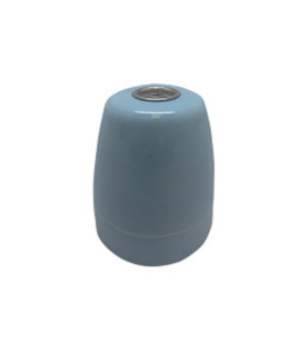 PORTALAMPARAS CERAMICO VINTAGE E27 AZUL