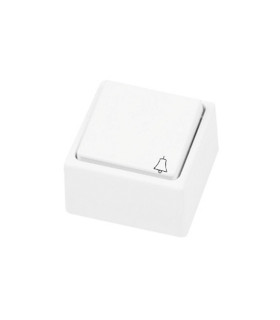 PULSADOR CAMPANA SUPERFICIE SERIE 8000 BLANCA