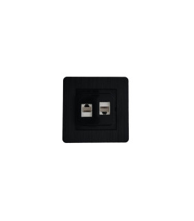 TOMA 2 RJ45 CAT 6 NEGRO EMPOTRAR SERIE SELENE