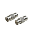 CONECTOR "F" HEMBRA - MACHO ( BLISTER 2 UND)