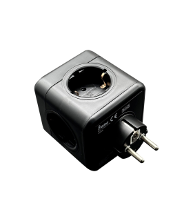 CLAVIJA MODULAR 5 TOMAS COMPATIBLE CON REF 1002910 16A 250V NEGRA