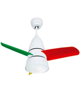 VENTILADOR DE TECHO MINI 70W AC LED INTEGRADO 24W BLANCO CON ASPAS DE COLORES CAMBIO DE TONO CON MEMORIA