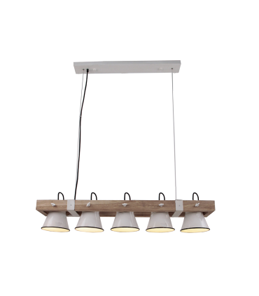 LAMPARA DE TECHO COLGANTE 5XE27 SERIE DE PORCELANA BLANCA