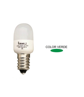 LAMPARA PEBETERA MINI LED VERDE E14 0,3W 120º 230V