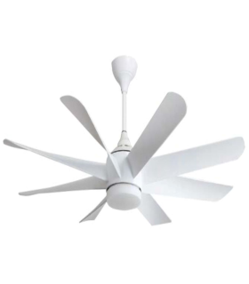 VENTILADOR DE TECHO 50W DC LED INTEGRADO 24W BLANCO  CAMBIO DE TONO CON MEMORIA