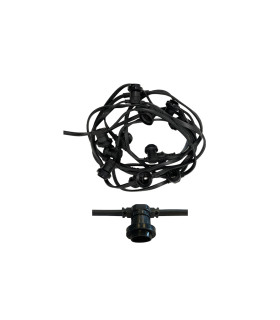 GUIRNALDA EXTERIOR CABLE GOMA 50 PORTALAMPARAS E27 230V MAX.750W 25 METROS IP44 BOMBILLAS NO INCLUIDAS (conectables entre sí, ha