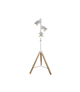 LAMPARA DE PIE TRIPODE 3XE27 SERIE DE PORCELANA BLANCA