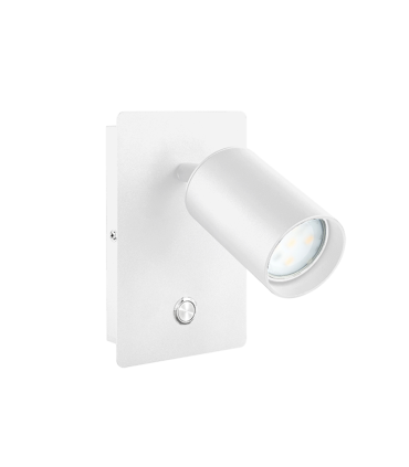 APLIQUE PARED LED IP20 CON INTERRUPTOR GU10  BLANCO