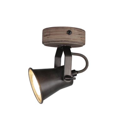 LAMPARA DE TECHO 1 FOCO GU10  SERIE PORCELANA NEGRO