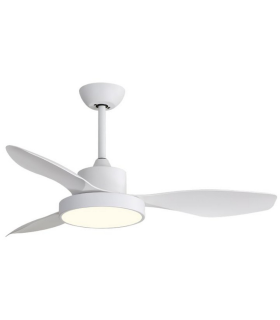 VENTILADOR DE TECHO 30W DC LED INTEGRADO 24W BLANCO CAMBIO DE TONO CON MEMORIA