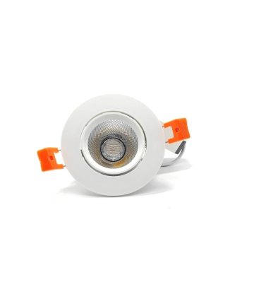 DOWNLIGHT LED EMPOTRABLE ORIENTABLE REDONDO CORTE 75MM 6W 3000K 36º 230V