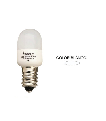 LAMPARA PEBETERA MINI LED BLANCA E14 0,3W 120º 230V