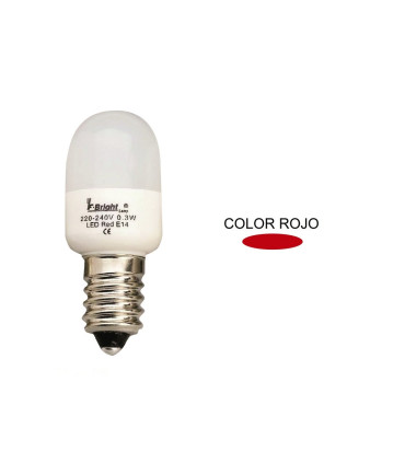 LAMPARA PEBETERA MINI LED ROJA E14 0,3W 120º 230V