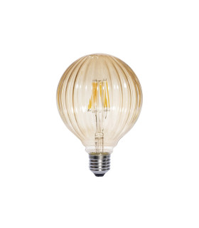 LAMPARA DECORATIVA FILAMENTO LED GLOBO AMBAR E27 6W 2700K 360º 230V