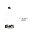LAMPARA LED COLGANTE ALUMINIO INTERIOR ACRILICO 78W 3000K 180º 230V PLATA