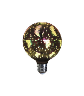 LAMPARA DECORATIVA 3D FILAMENTO LED GLOBO EFECTO MARIPOSA E27 4W 320º 230V