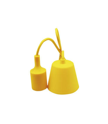  PORTALÁMPARAS + CABLE FLORÓN E27 1M AMARILLO