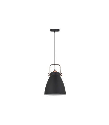 LAMPARA COLGANTE E27 NEGRO+COBRE