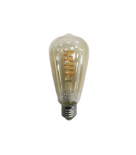 LAMPARA EDISON CRISTAL GOLD FILAMENTO ESPIRAL LED E27 4W 2000K 360º 230V