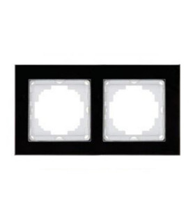 MARCO DOBLE CRISTAL NEGRO SERIE 8000