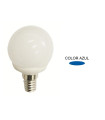 LAMPARA ESFERICA LED AZUL E14 4W 270º 230V