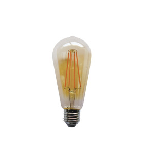 LAMPARA EDISON CRISTAL GOLD FILAMENTO LED REGULABLE E27 7W 2200K 360º 230V