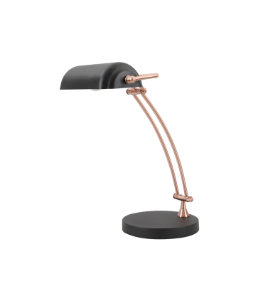 LAMPARA DE MESA TIPO BANQUERO E27 NEGRO