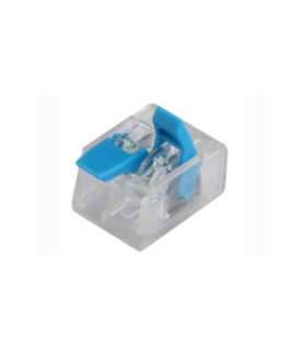 CONECTOR EMPALME RAPIDO 2 TOMAS AZUL