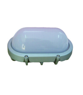 APLIQUE LED PROFESIONAL ESTANCO OVAL IP65 12W 3000K 100º 230V PLATA