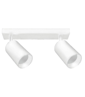 APLIQUE LED TUBULAR DIRECCIONABLE BLANCO 2XGU10 AROS DORADOS INTERCAMBIABLES