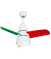 VENTILADOR DE TECHO MINI 70W AC LED INTEGRADO 24W BLANCO CON ASPAS DE COLORES CAMBIO DE TONO CON MEMORIA