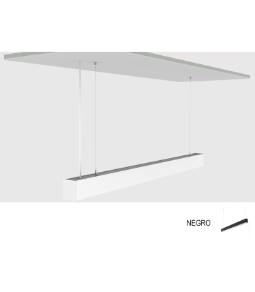 LUMINARIA COLGANTE LED 600MM 24W 4000K 100º 230V NEGRO