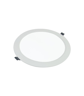 DOWNLIGHT LED EMPOTRABLE  CORTE 195MM 18W 3000K REDONDO BLANCO