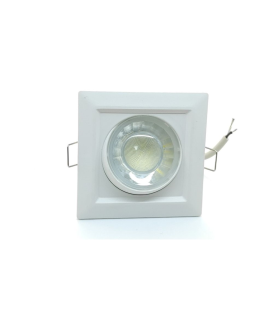DOWNLIGHT LED EMPOTRABLE ORIENTABLE CUADRADO BLISTER CORTE 75MM 8W 6000K 90º 230V