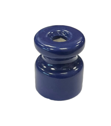 AISLANTE PORCELANA AZUL PARA CABLE 24x19mm
