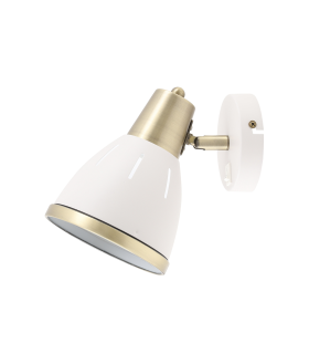 APLIQUE LED PARED E27 BLANCO + DORADO