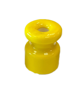 AISLANTE PORCELANA AMARILLO PARA CABLE 24x19mm